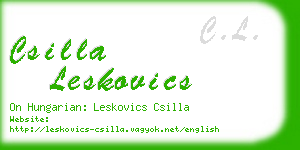 csilla leskovics business card